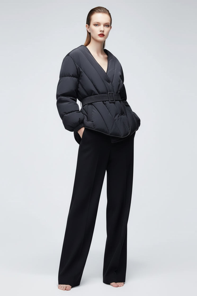 Classic Crossed Puffer Jacket - Sutton Place