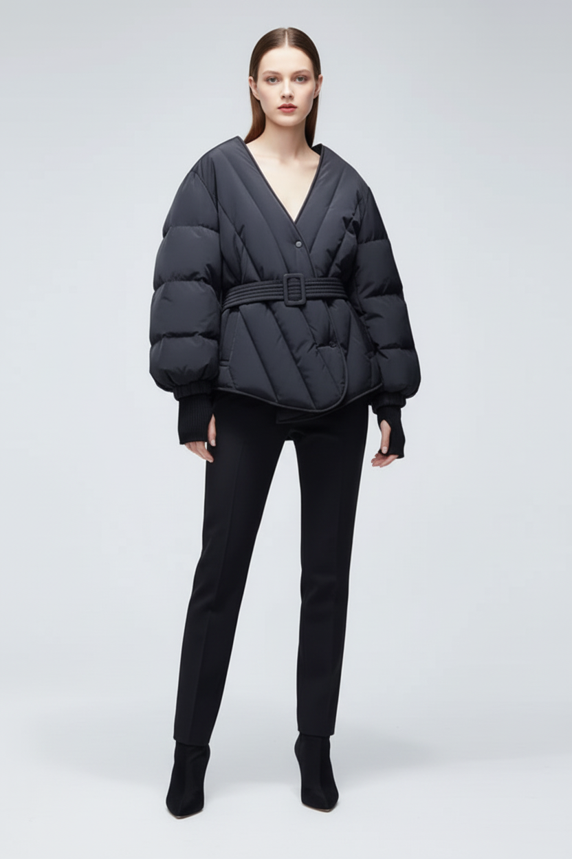 Classic Crossed Puffer Jacket - Sutton Place