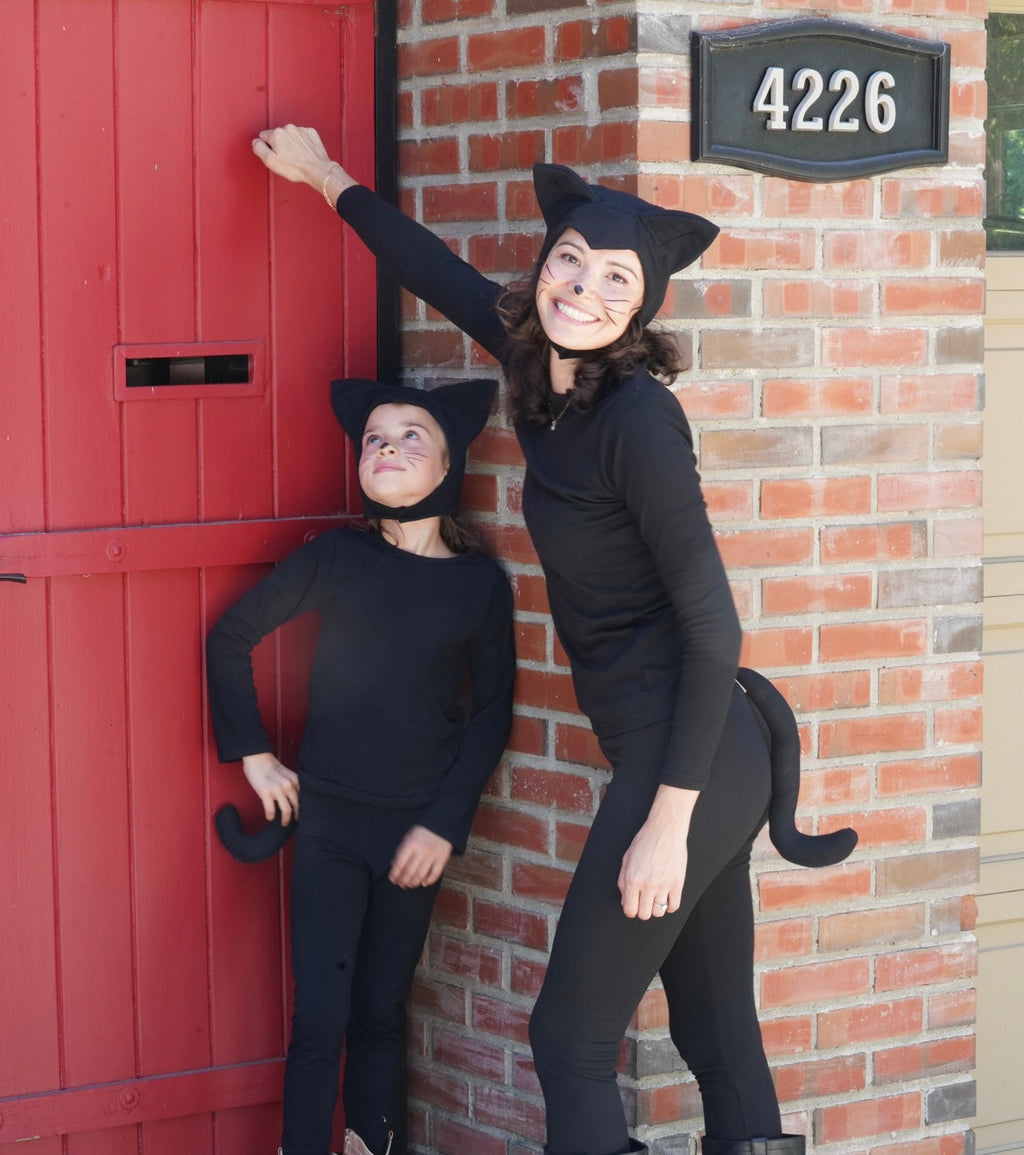Adult Black Cat Hat & Tail Set