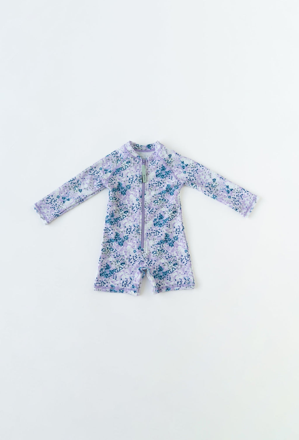 Mini Taylor - Baby Long Sleeve Sunsuit - Lavender Fields