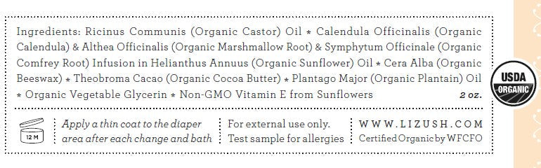 Organic Diaper Balm: To protect, calm, and nourish.