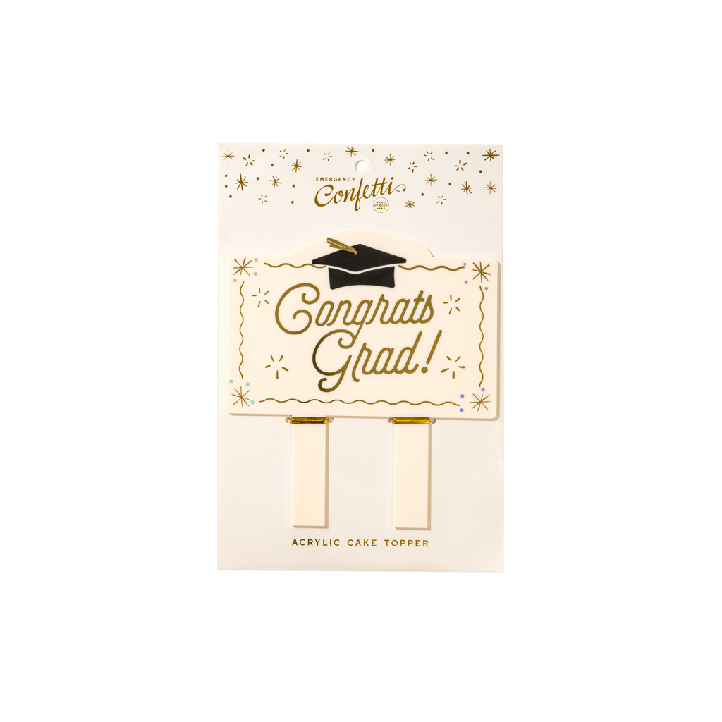 Congrats Grad Acrylic Cake Topper