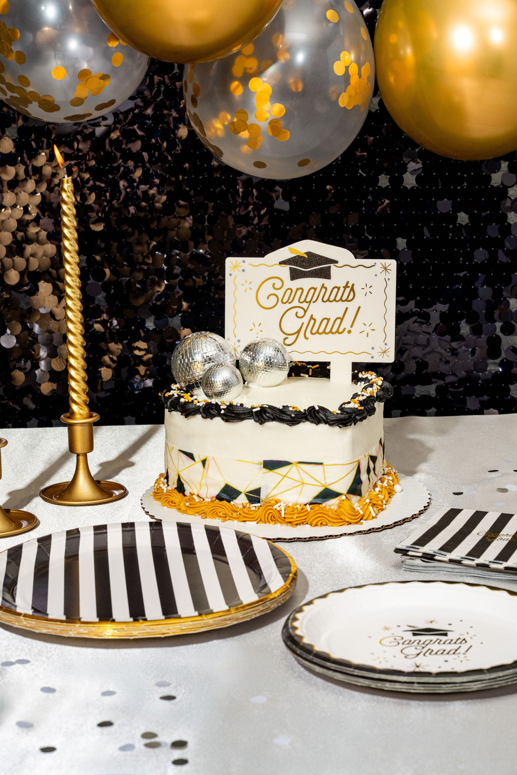 Congrats Grad Acrylic Cake Topper