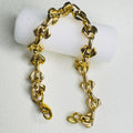 Premium Unisex Stainless Steel Chain Bracelet - Hypoallergenic Gold-Tone with Amtikiss Pendant | Unisex Adult | Amtikiss Casuals