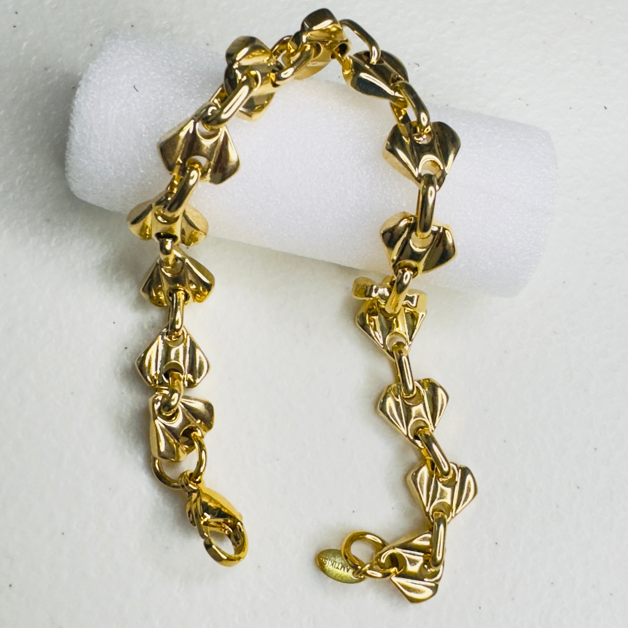Premium Unisex Stainless Steel Chain Bracelet - Hypoallergenic Gold-Tone with Amtikiss Pendant | Unisex Adult | Amtikiss Casuals
