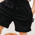 BLACK MESH GYM SHORTS