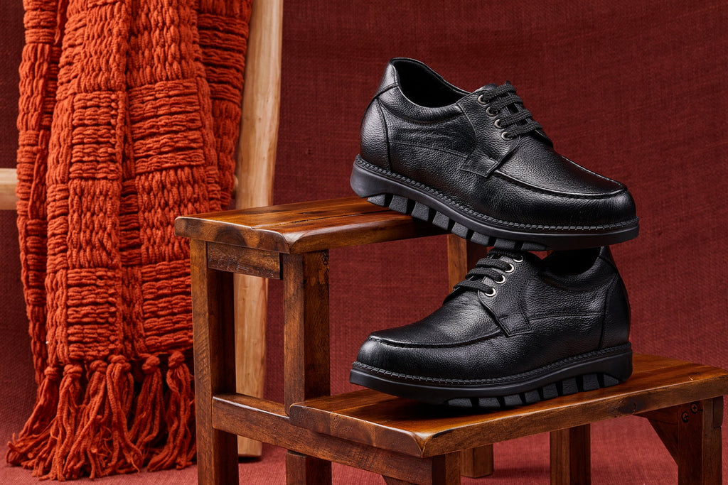 Men's Black Elevator Shoes G6381