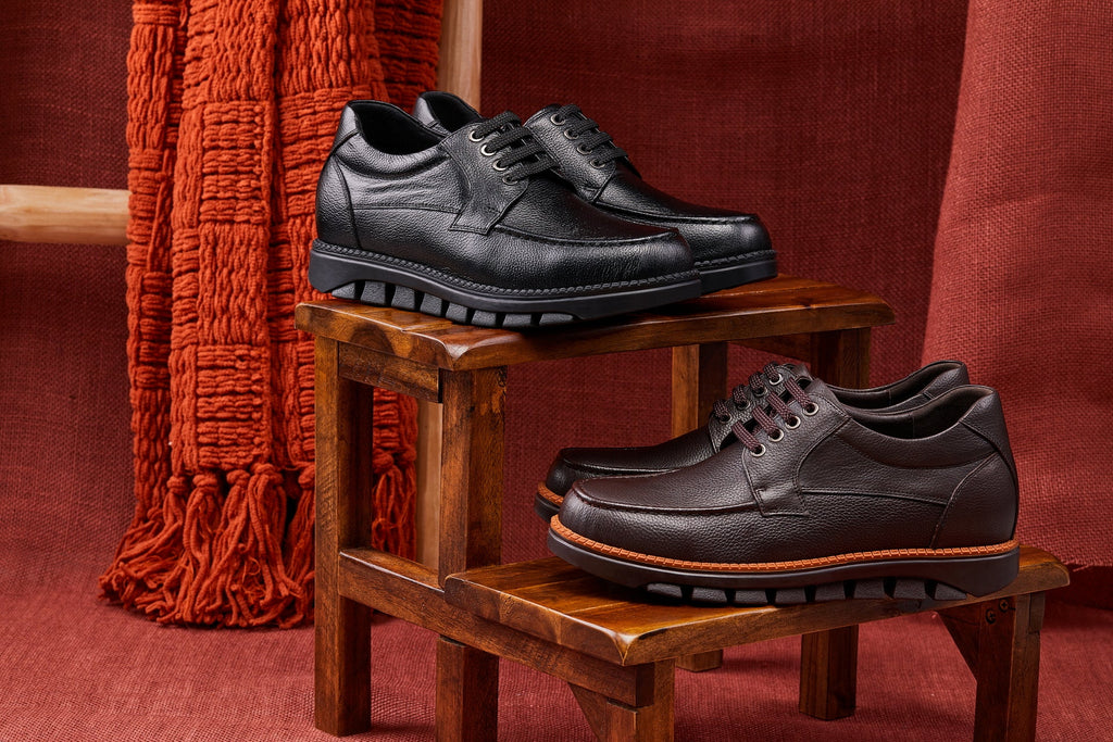 Men's Black Elevator Shoes G6381