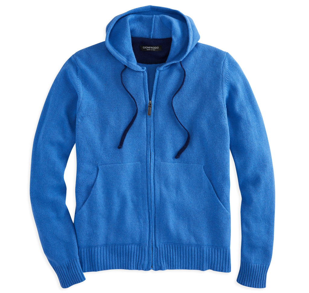 Full Zip Cotton/Cashmere Hoodie