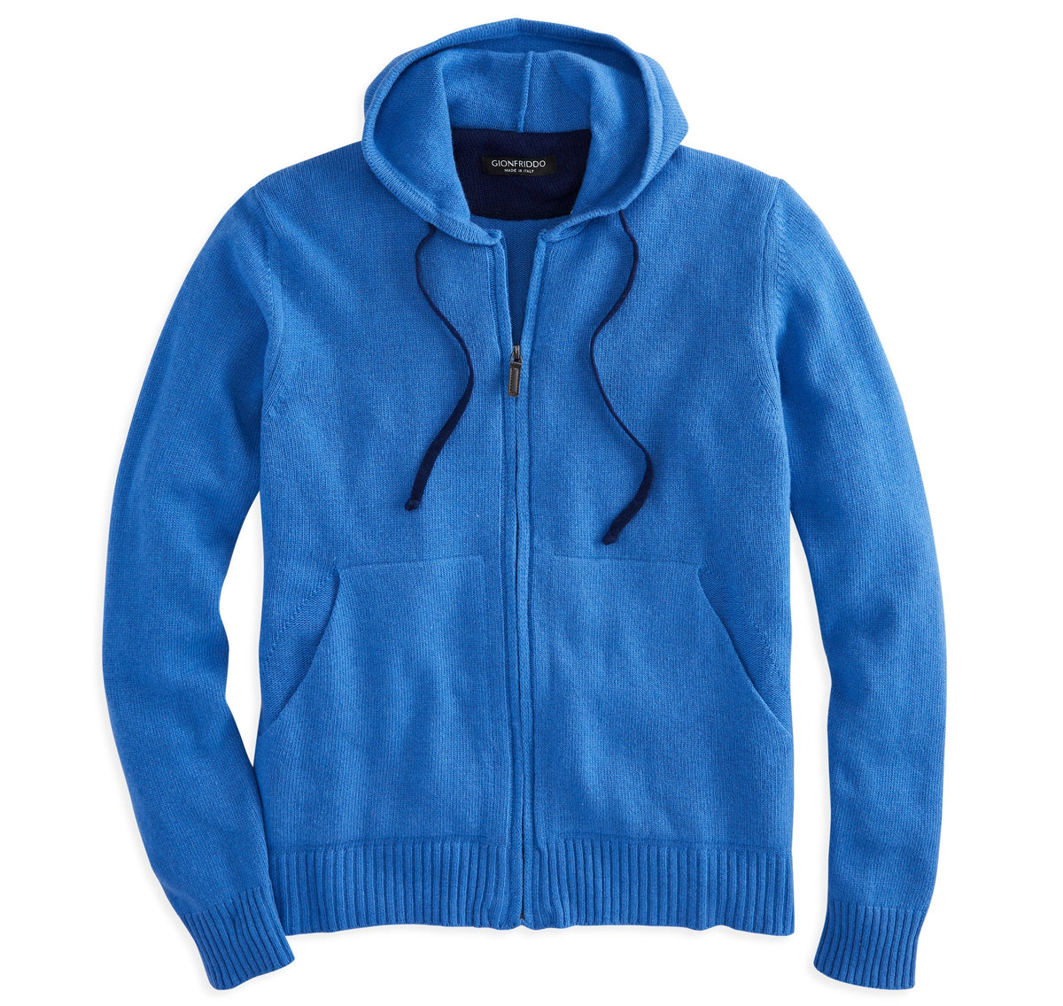 Full Zip Cotton/Cashmere Hoodie