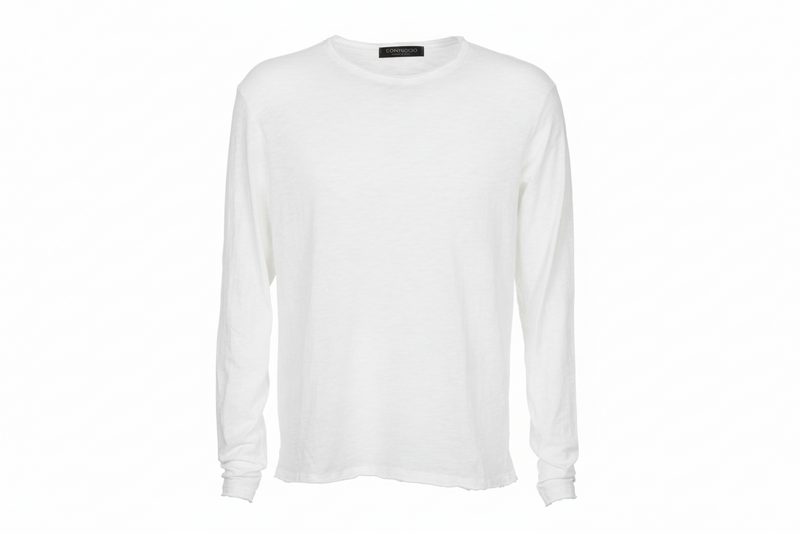 100% Cotton Roll Neck Cold Dyed T-Shirt (L/S)