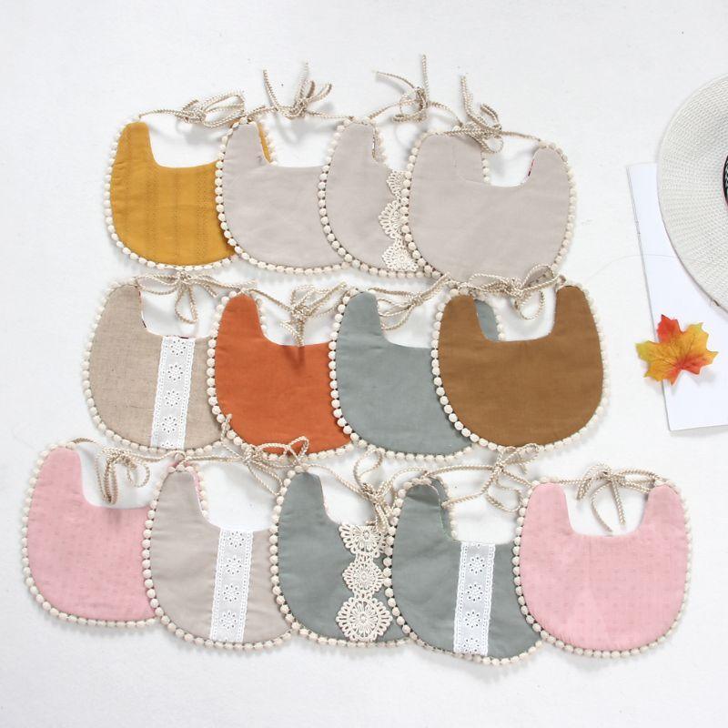 Baby Floral Vintage Newborn Double Side Bandana Bibs For Boys And Girls