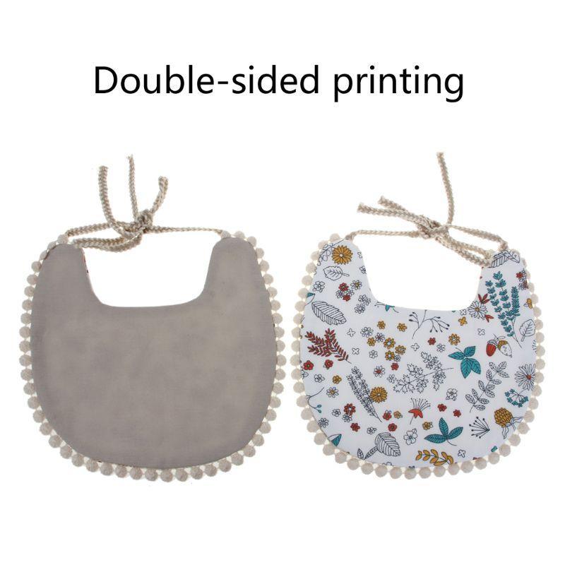 Baby Floral Vintage Newborn Double Side Bandana Bibs For Boys And Girls