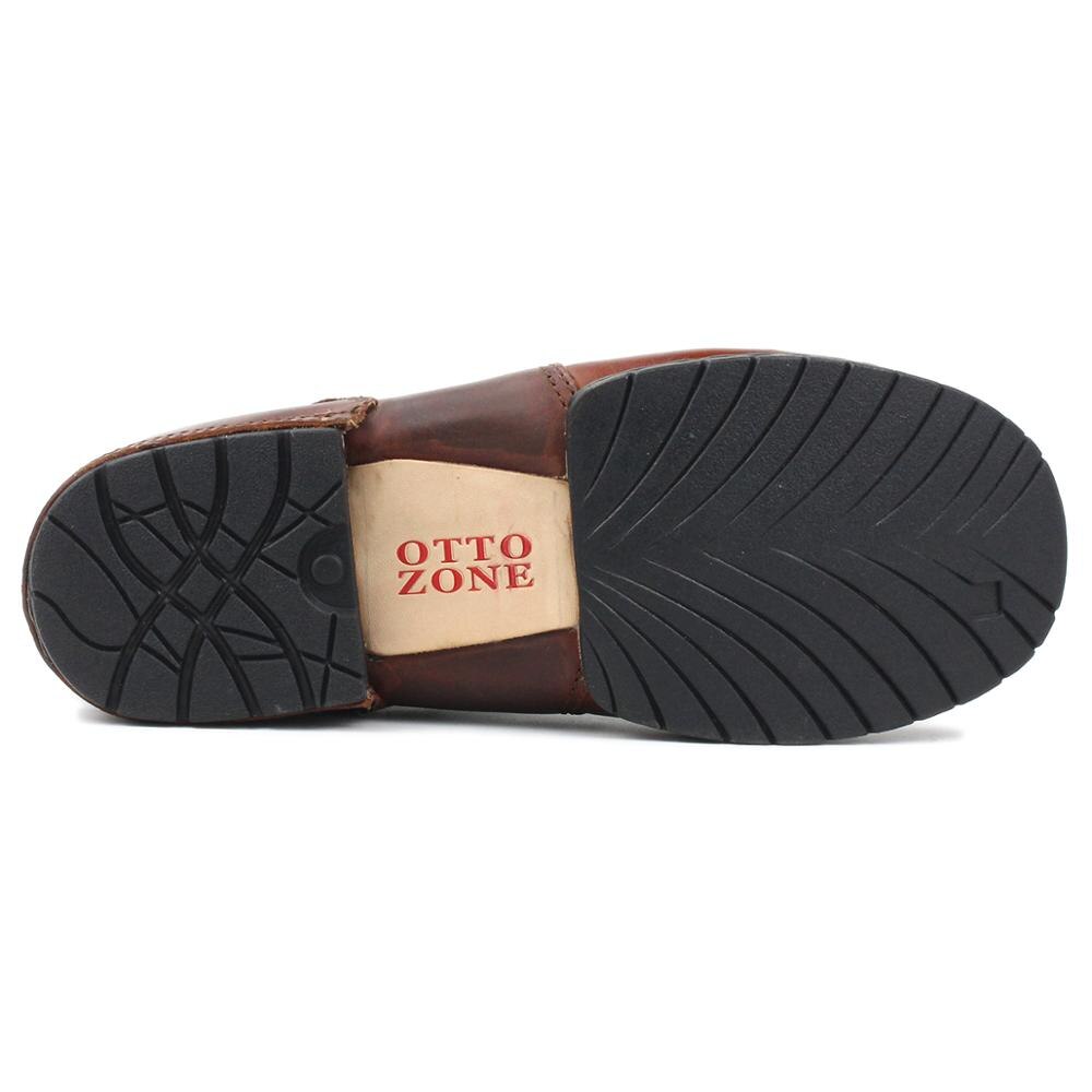 Men's Genuine Leather Red Brown Flat Shoes