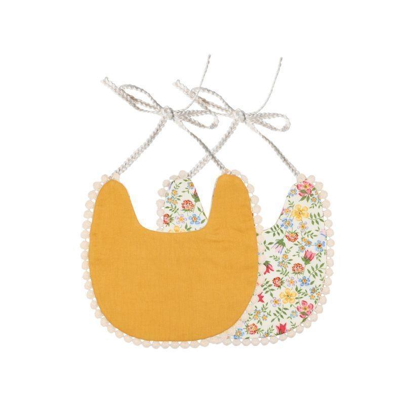 Baby Floral Vintage Newborn Double Side Bandana Bibs For Boys And Girls