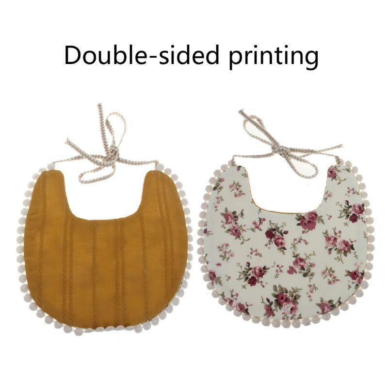 Baby Floral Vintage Newborn Double Side Bandana Bibs For Boys And Girls