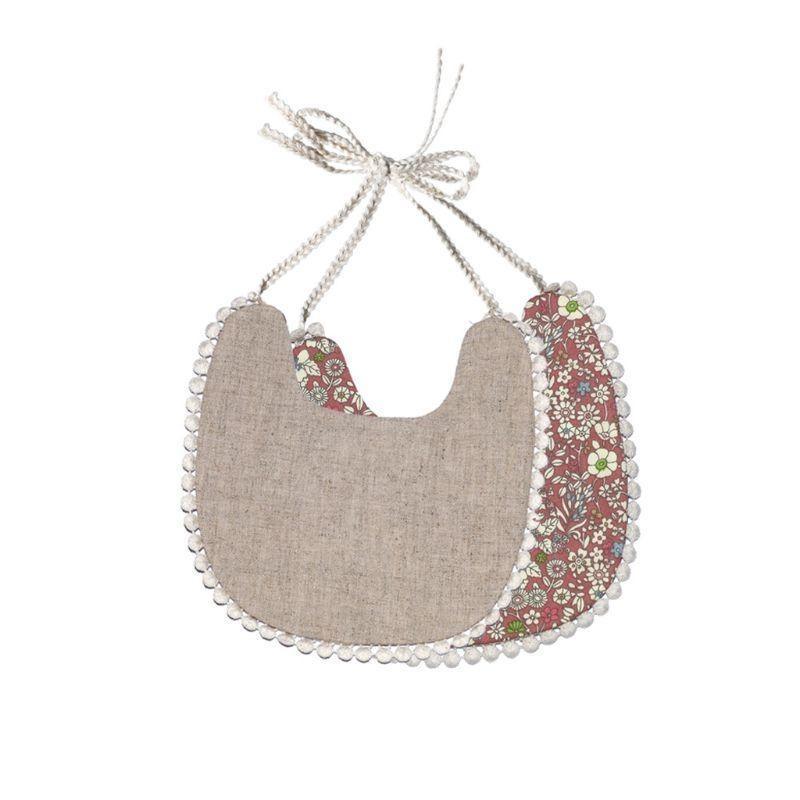 Baby Floral Vintage Newborn Double Side Bandana Bibs For Boys And Girls
