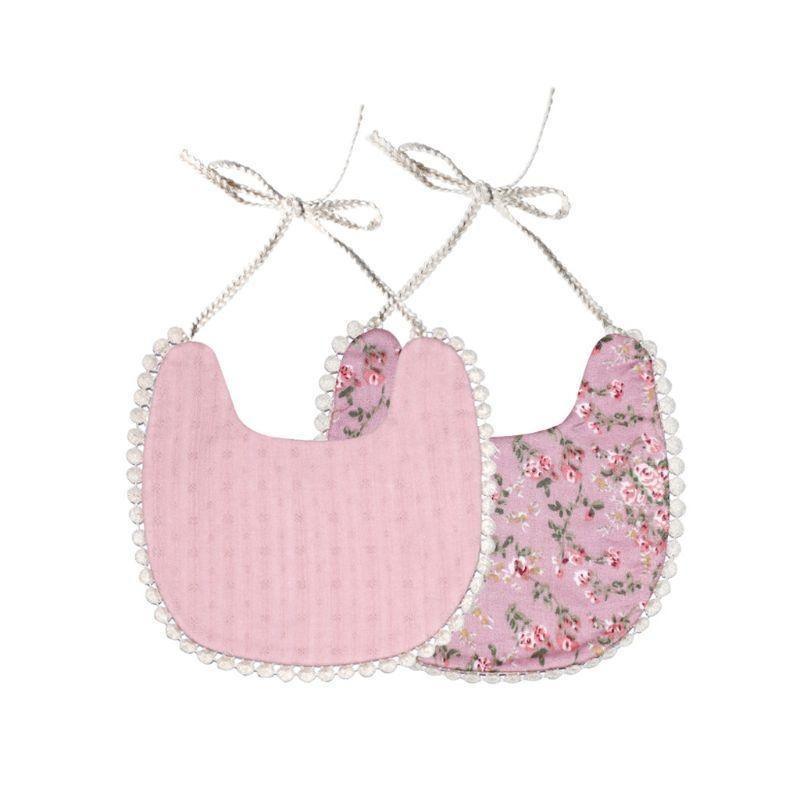 Baby Floral Vintage Newborn Double Side Bandana Bibs For Boys And Girls