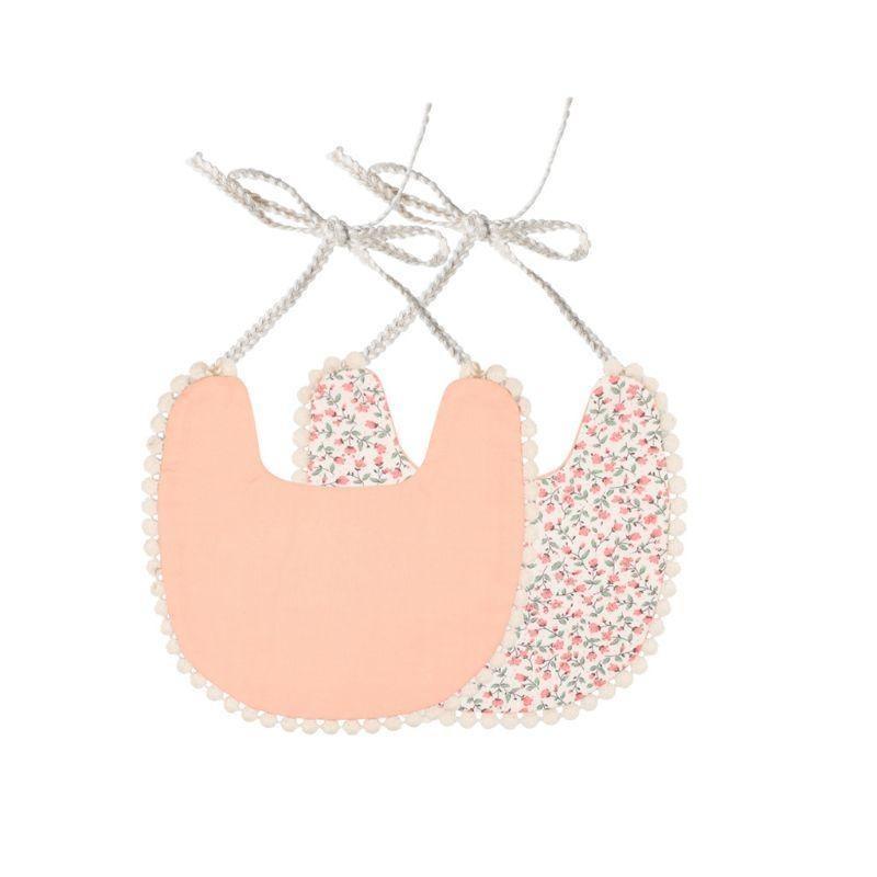 Baby Floral Vintage Newborn Double Side Bandana Bibs For Boys And Girls