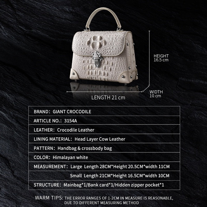 DON JOHN Crocodile Leather Handbags Women's