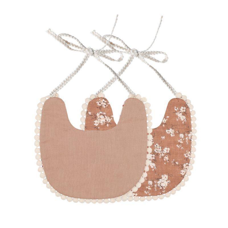 Baby Floral Vintage Newborn Double Side Bandana Bibs For Boys And Girls