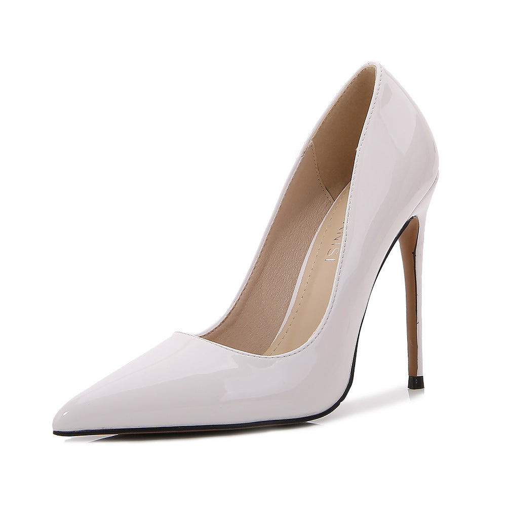 Patent Leather Pointed Stiletto High Heels Women's
