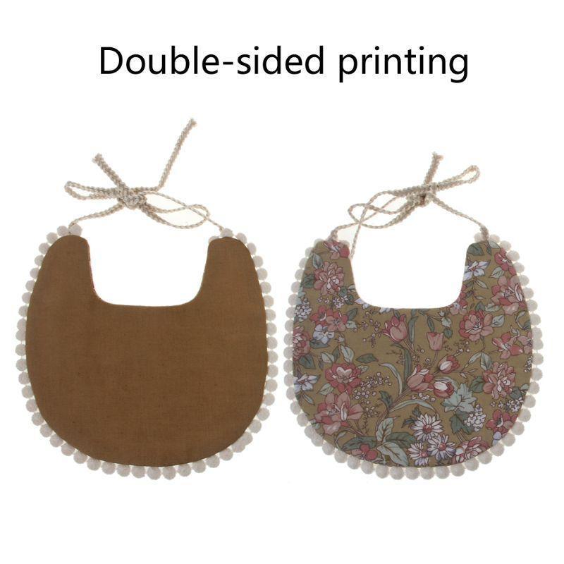Baby Floral Vintage Newborn Double Side Bandana Bibs For Boys And Girls