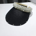 Fashionable Handmade Pearl Lady sun visor beach hat