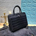 Crocodile Belly Black Handbag Men's