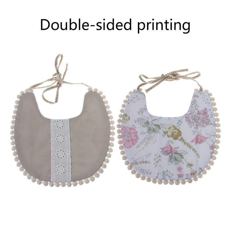 Baby Floral Vintage Newborn Double Side Bandana Bibs For Boys And Girls