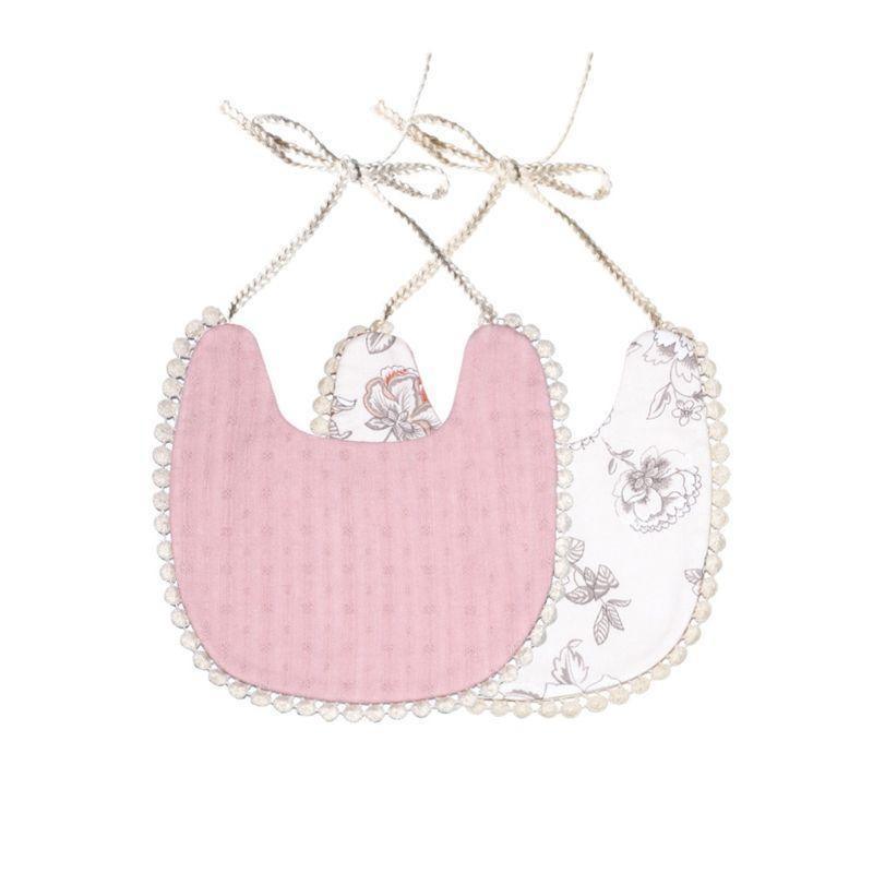Baby Floral Vintage Newborn Double Side Bandana Bibs For Boys And Girls