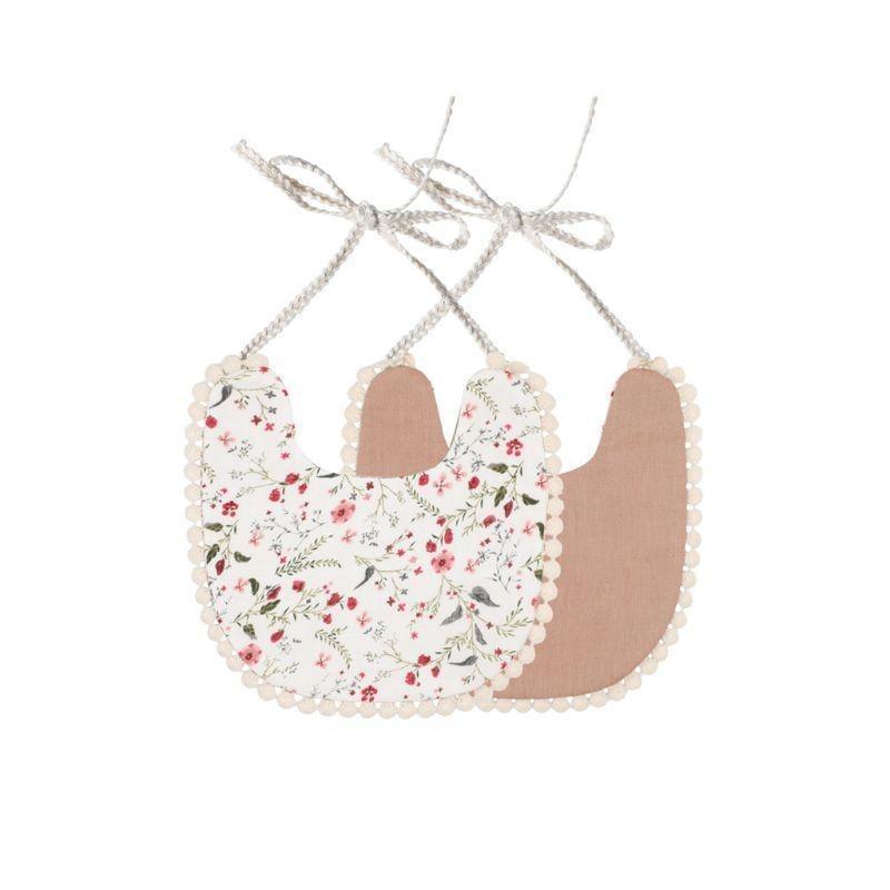 Baby Floral Vintage Newborn Double Side Bandana Bibs For Boys And Girls