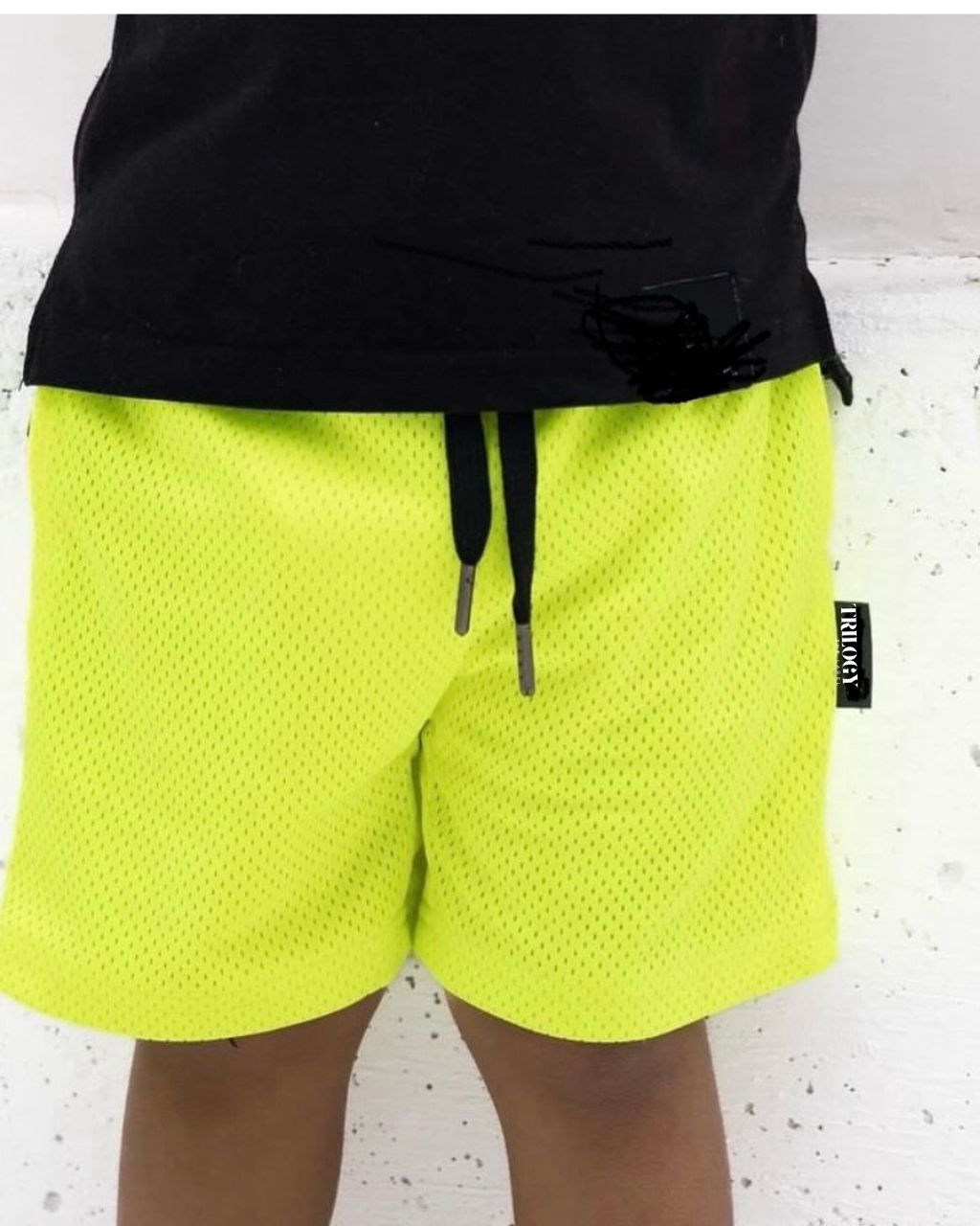 NEON MESH GYM SHORTS