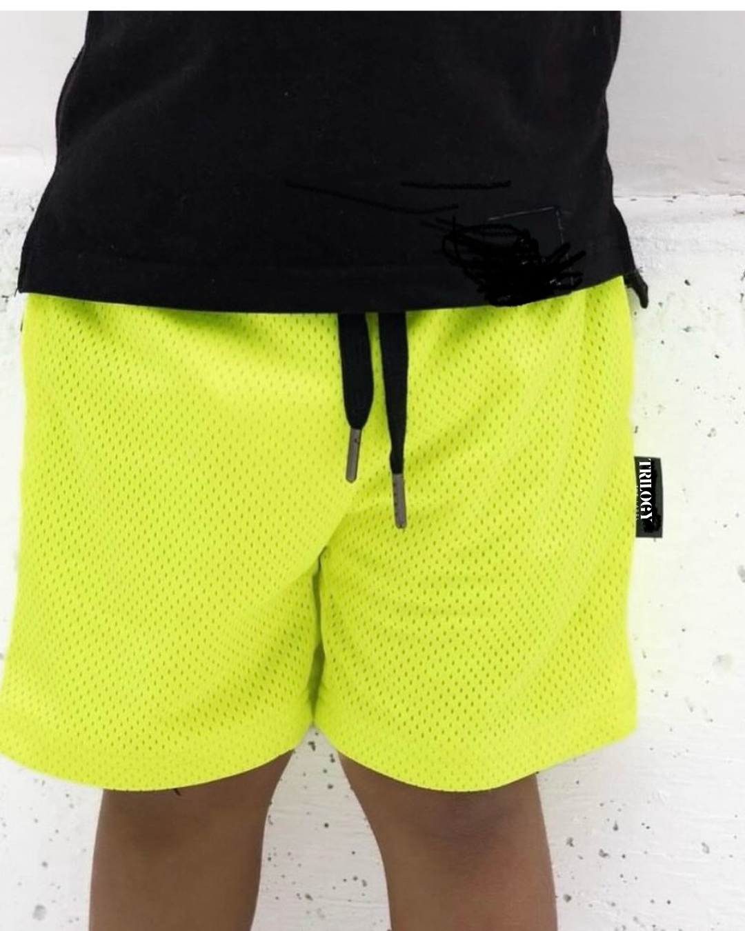 NEON MESH GYM SHORTS