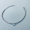 Dainty Dual-Layer 925 Sterling Silver Bracelet – Hypoallergenic Everyday Elegance with Pavé & CZ Charm | Child & Teen Safe | Amtikiss Casuals