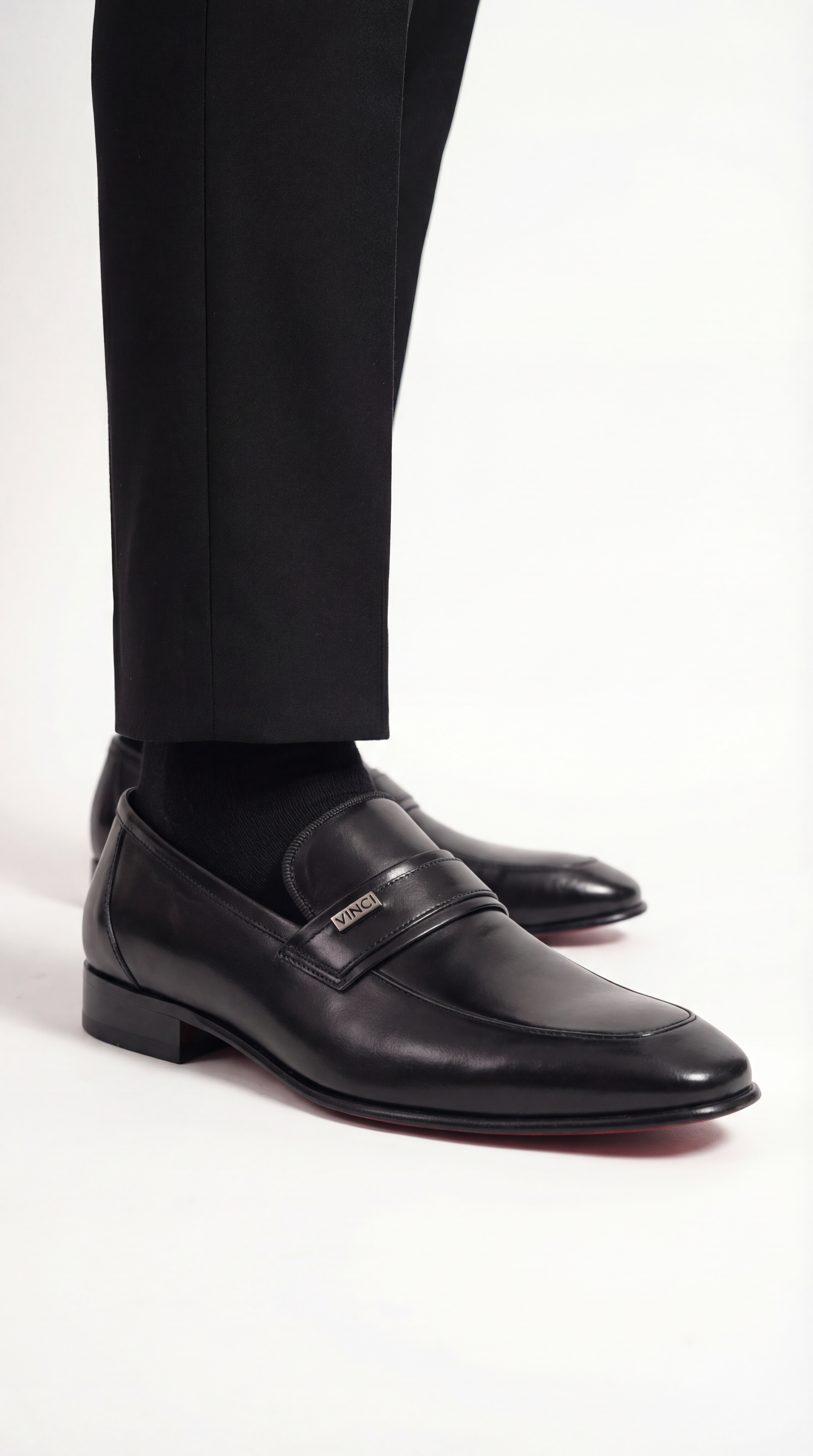 The Ashford Black Baby Buffalo Leather Loafer Men Shoe