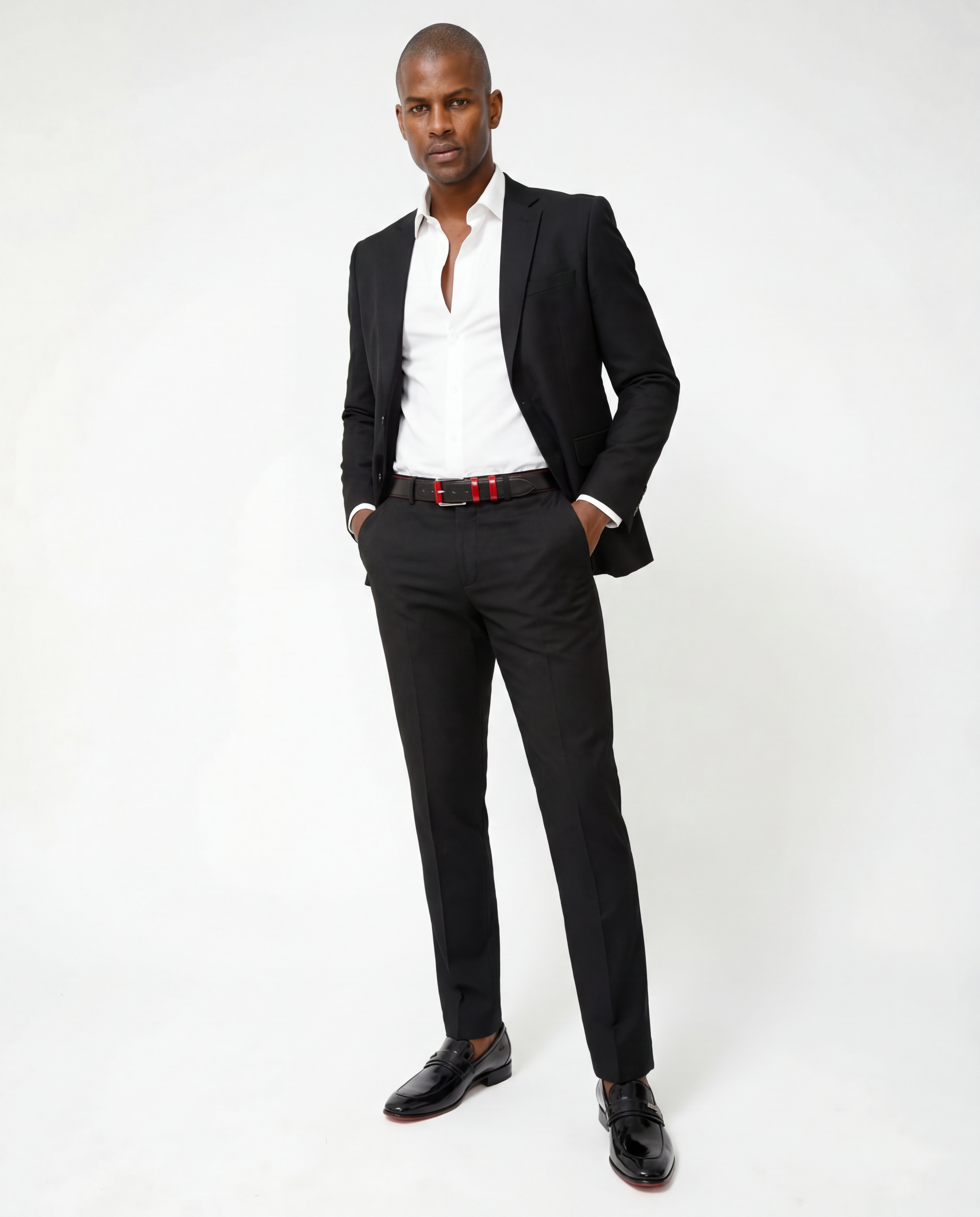 The Ashford Black Baby Buffalo Leather Loafer Men Shoe
