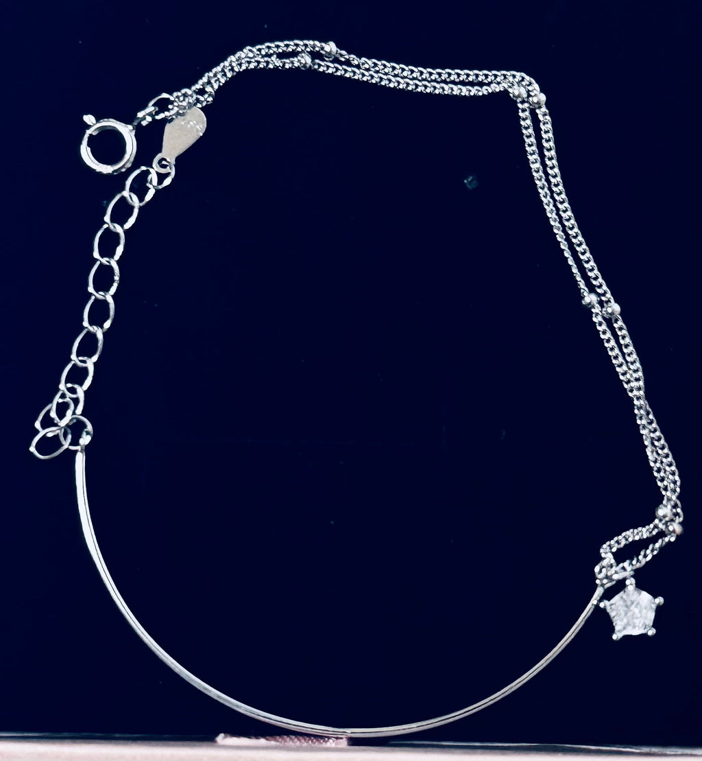 S925 Silver Bangled Bracelet – Elegant S925 Bangle & Double Silver Bracelet | Women's | Amtikiss Casuals