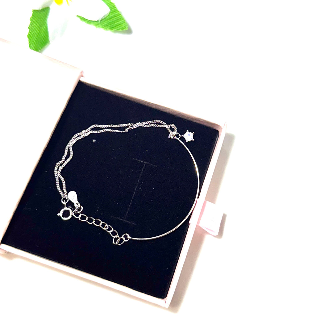 S925 Silver Bangled Bracelet – Elegant S925 Bangle & Double Silver Bracelet | Women's | Amtikiss Casuals