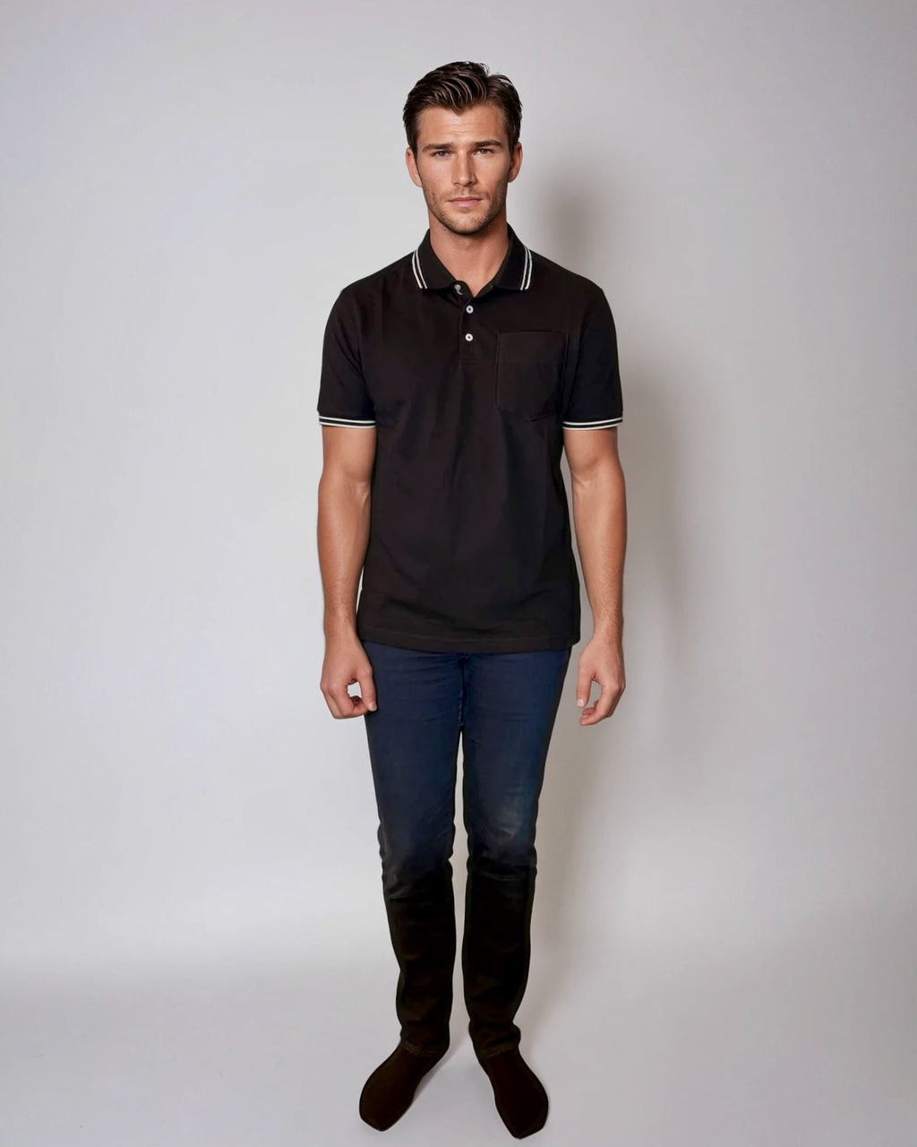 Pocket Polo Shirt - Black