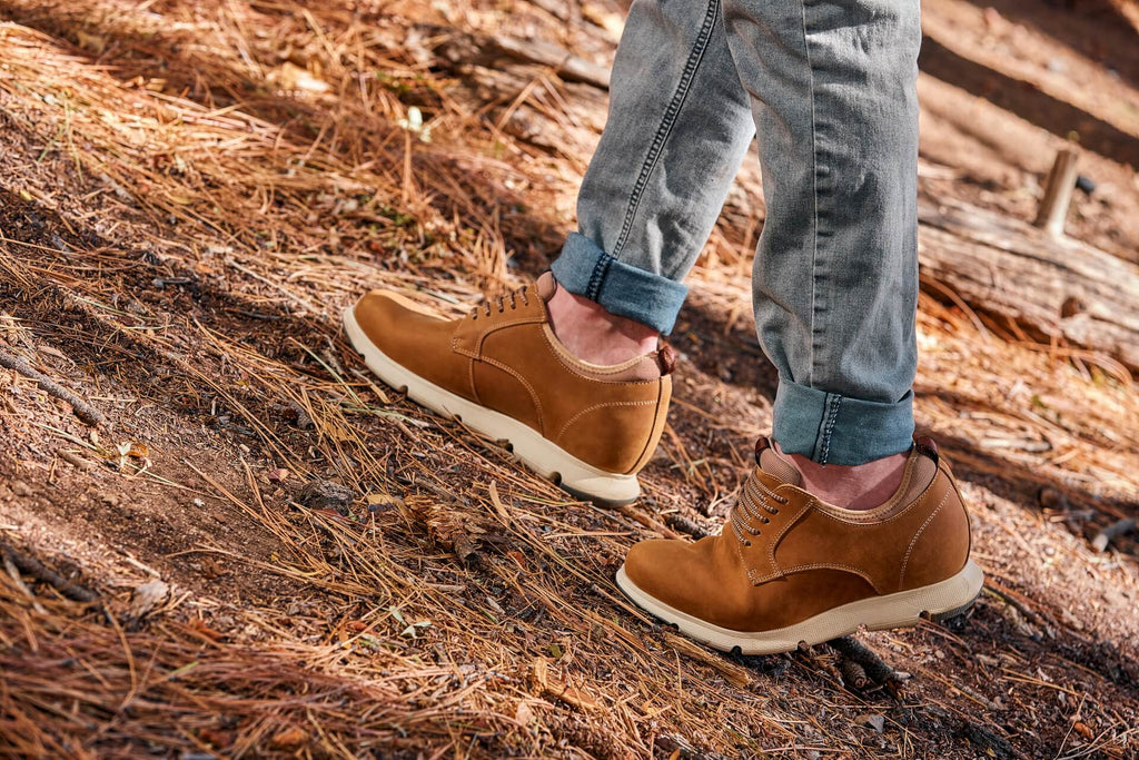 Men's Tan Brown Elevator Shoes J1200