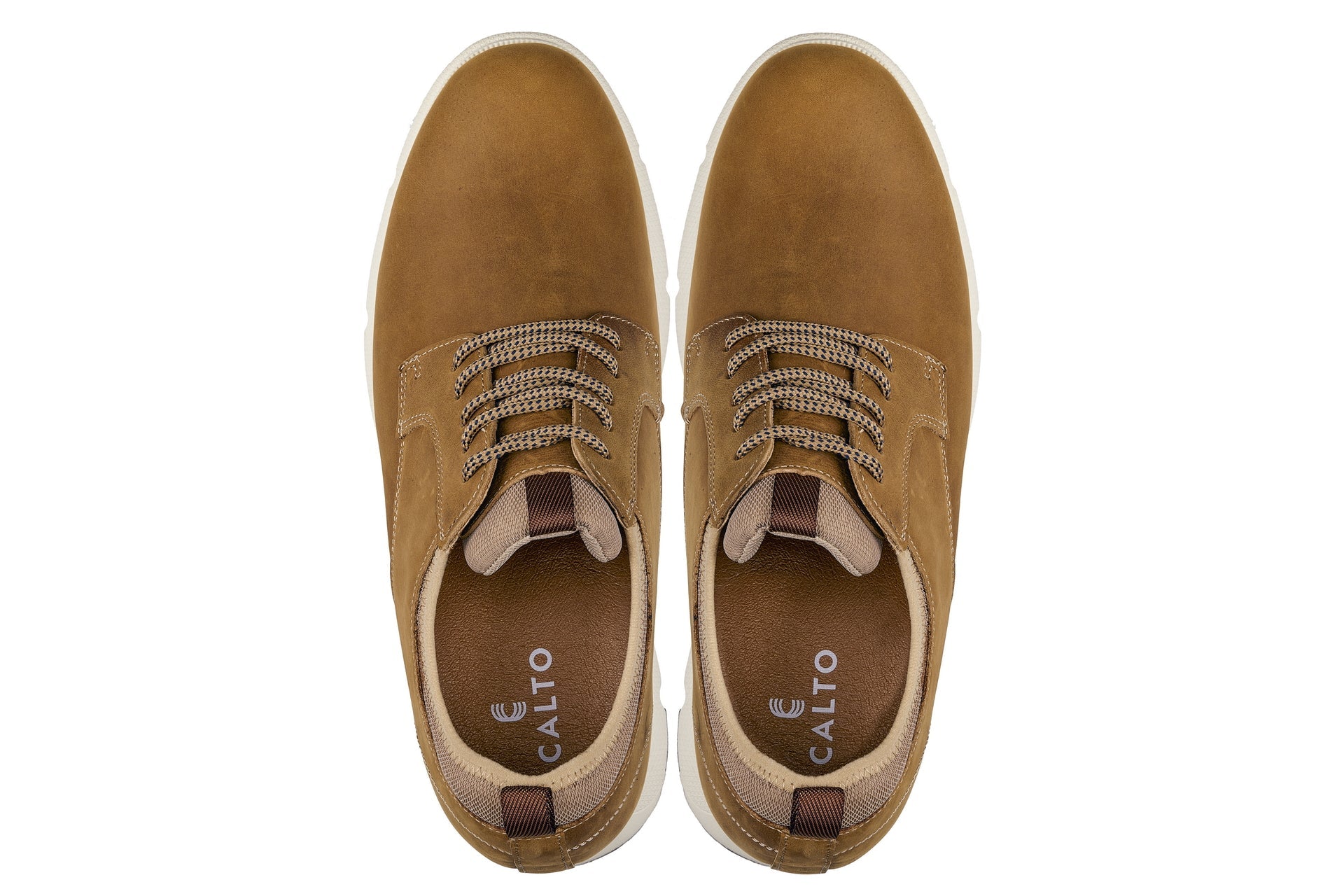 Men's Tan Brown Elevator Shoes J1200