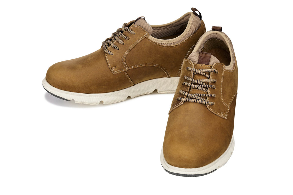 Men's Tan Brown Elevator Shoes J1200