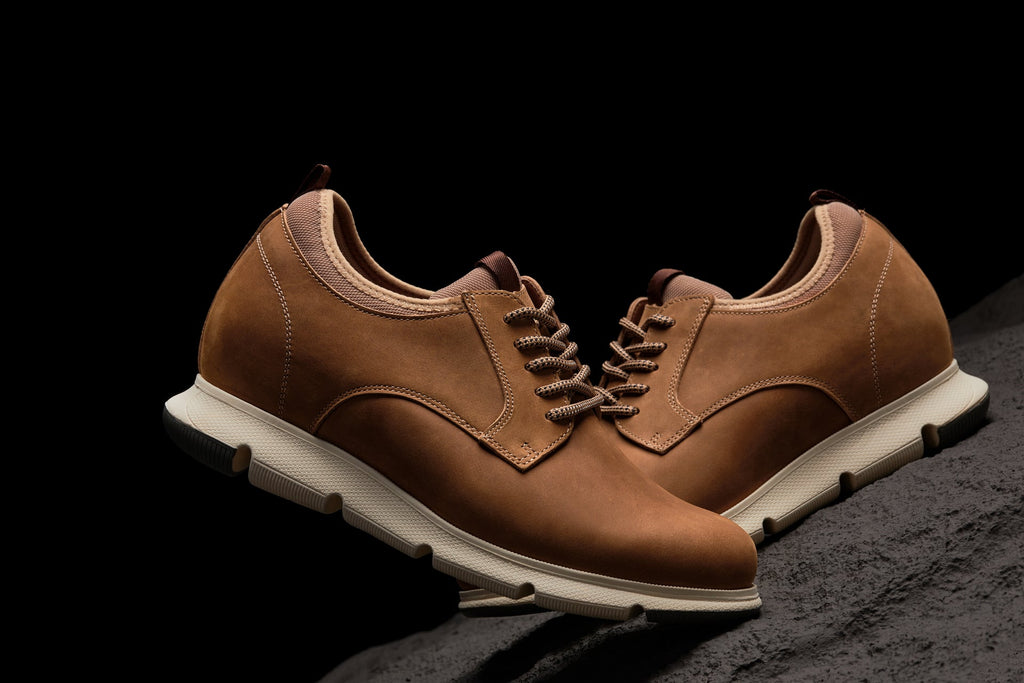 Men's Tan Brown Elevator Shoes J1200