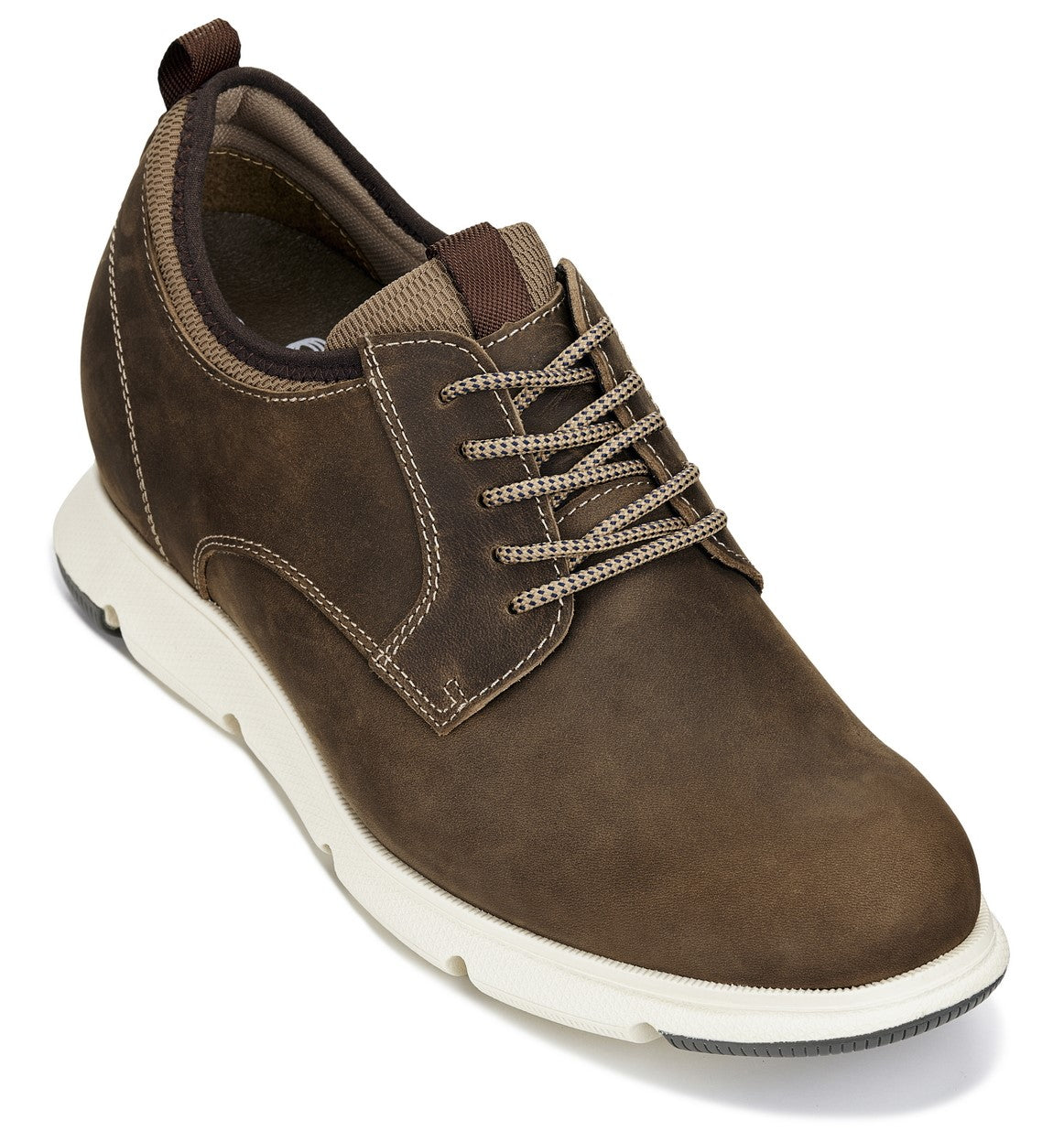 Men's Coffee Brown Elevator Shoes J1201