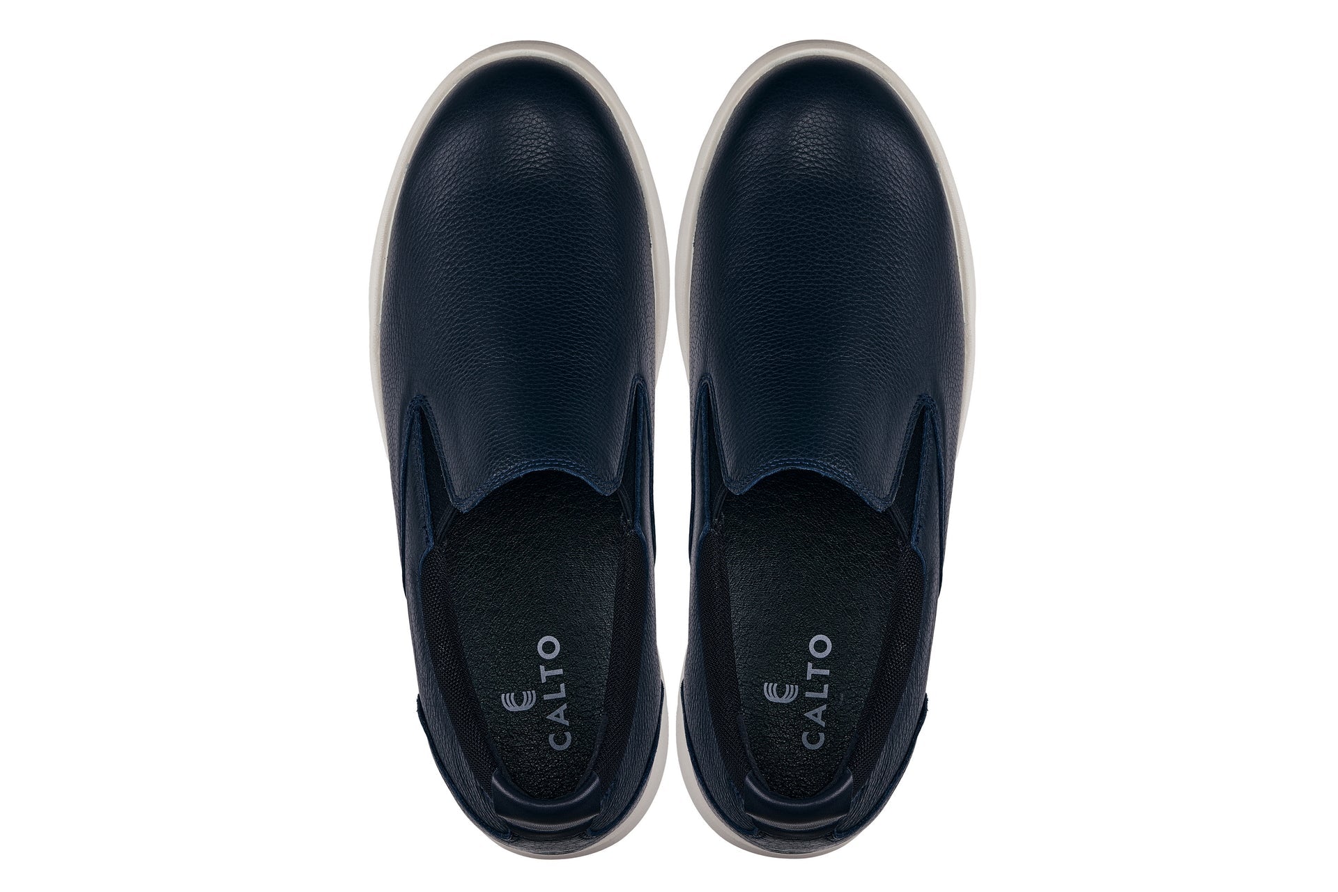 Men's Dark Slate Blue Leather Loafers J1421