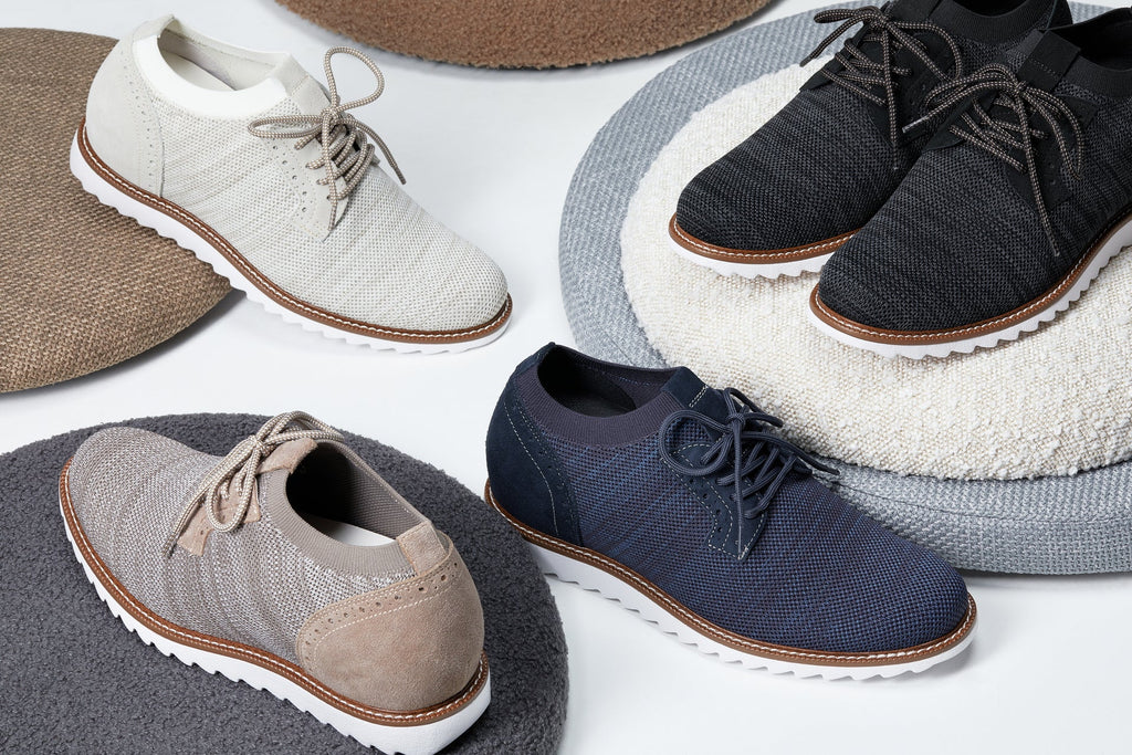 Men's Cream Elevator Shoes J1505