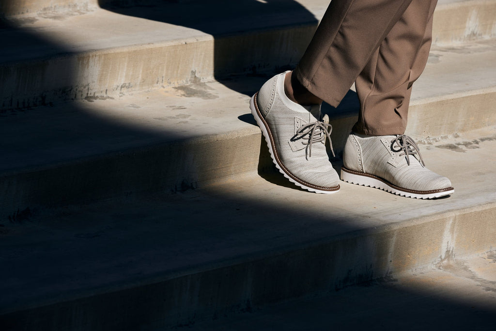 Men's Cream Elevator Shoes J1505