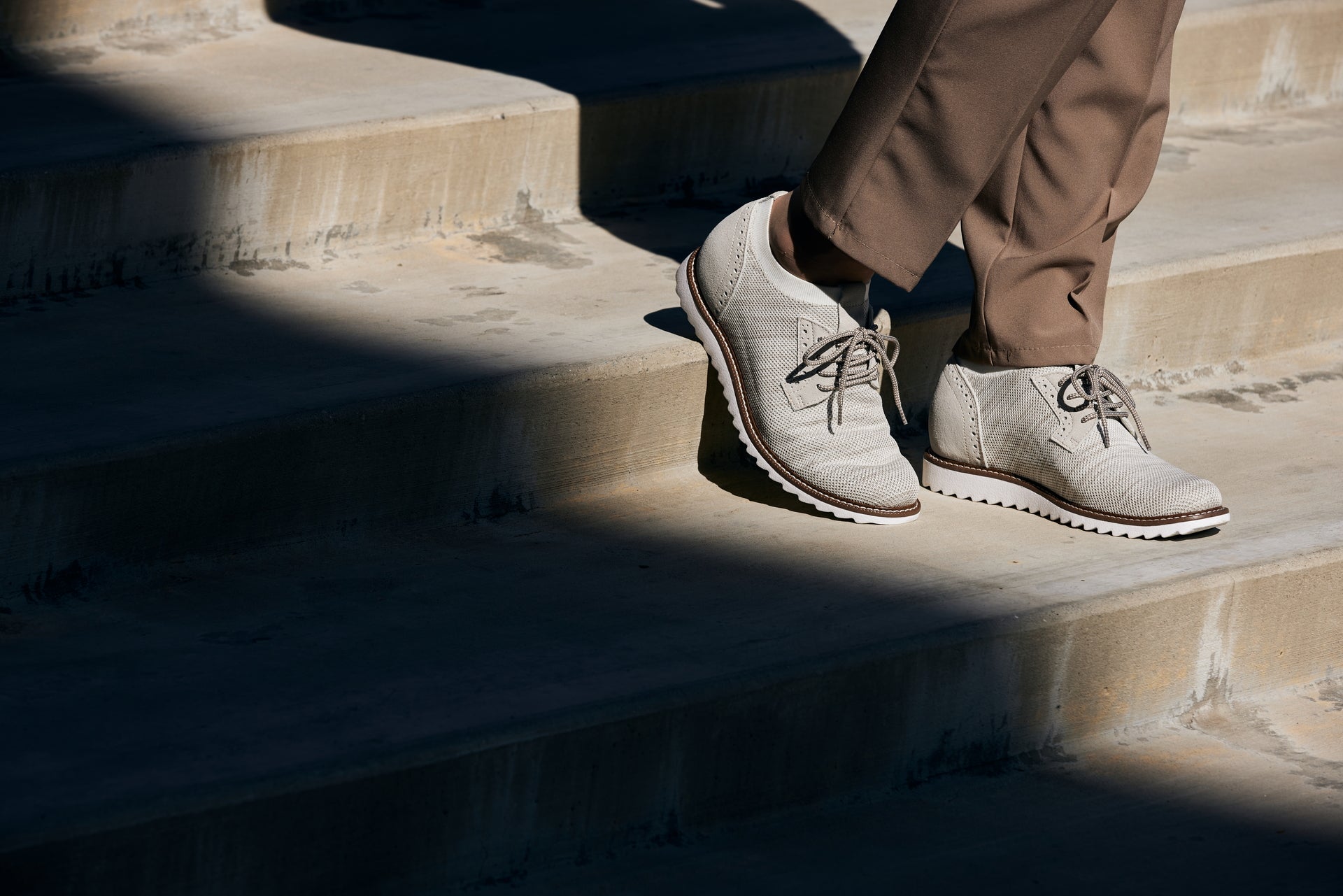 Men's Cream Elevator Shoes J1505