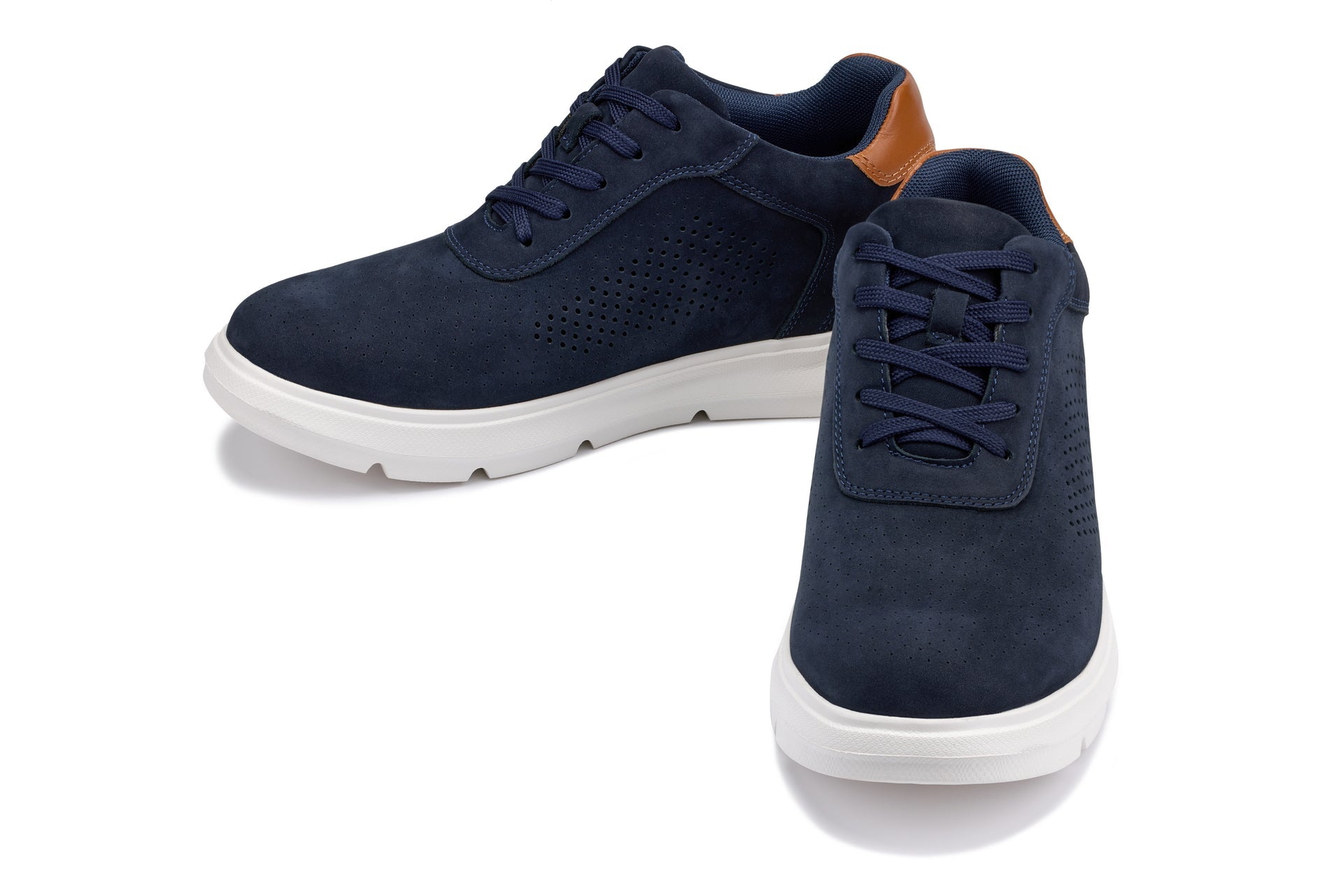 CALTO - J1582  - 2.6 Inches Taller (Navy) - Lightweight Casual Walkers